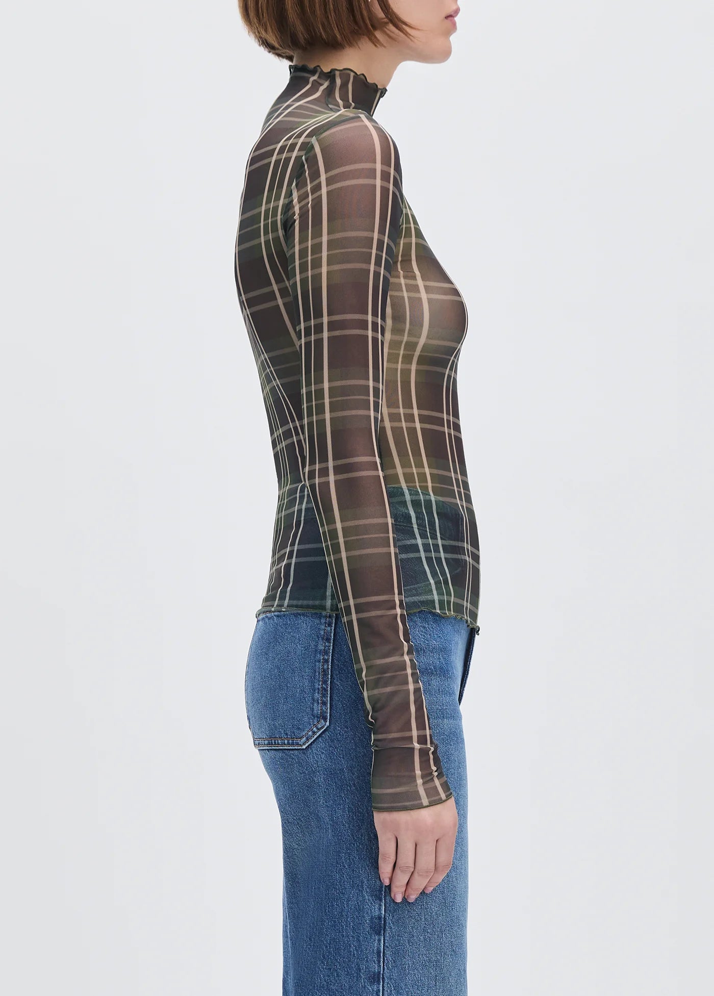 The Sheer Fantasy Top - Countryside Plaid