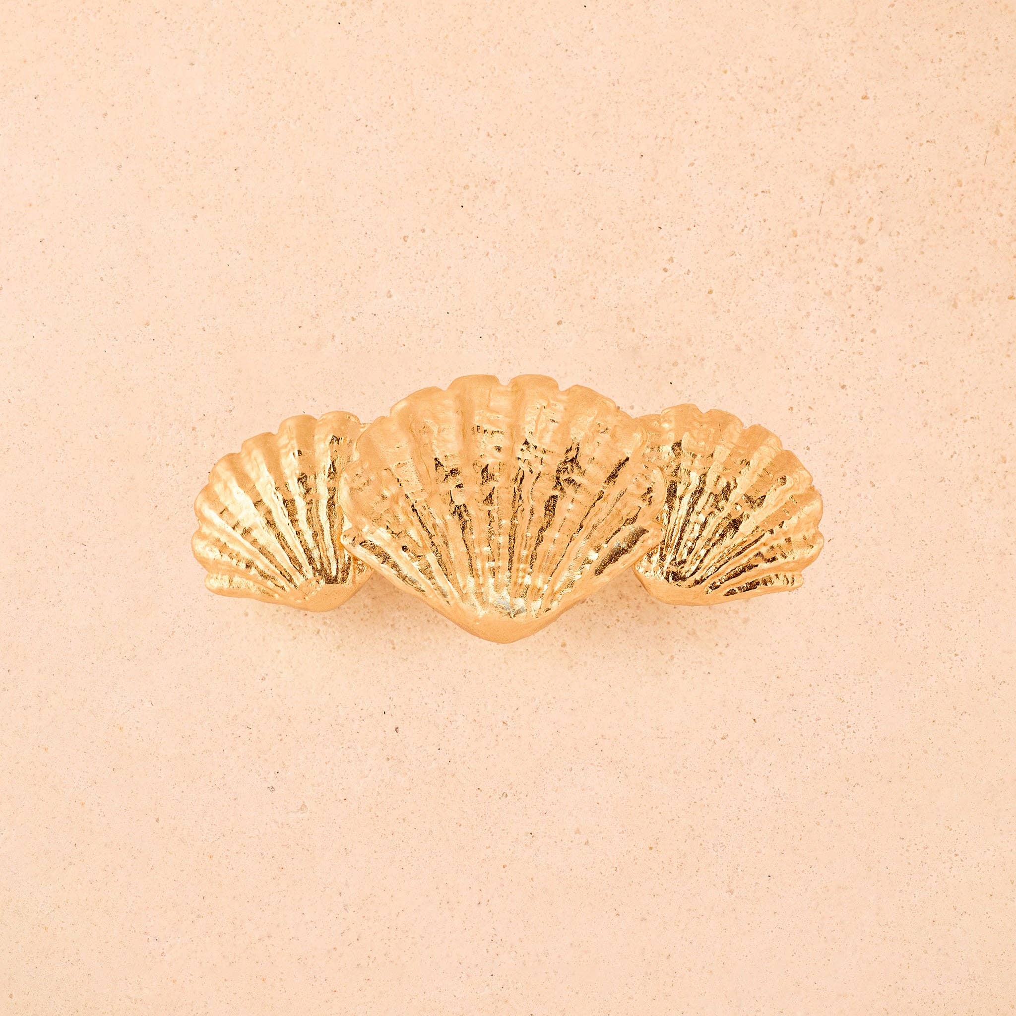 Agapée Almé Shell Hairclip - Gold French Barrette | Made in France