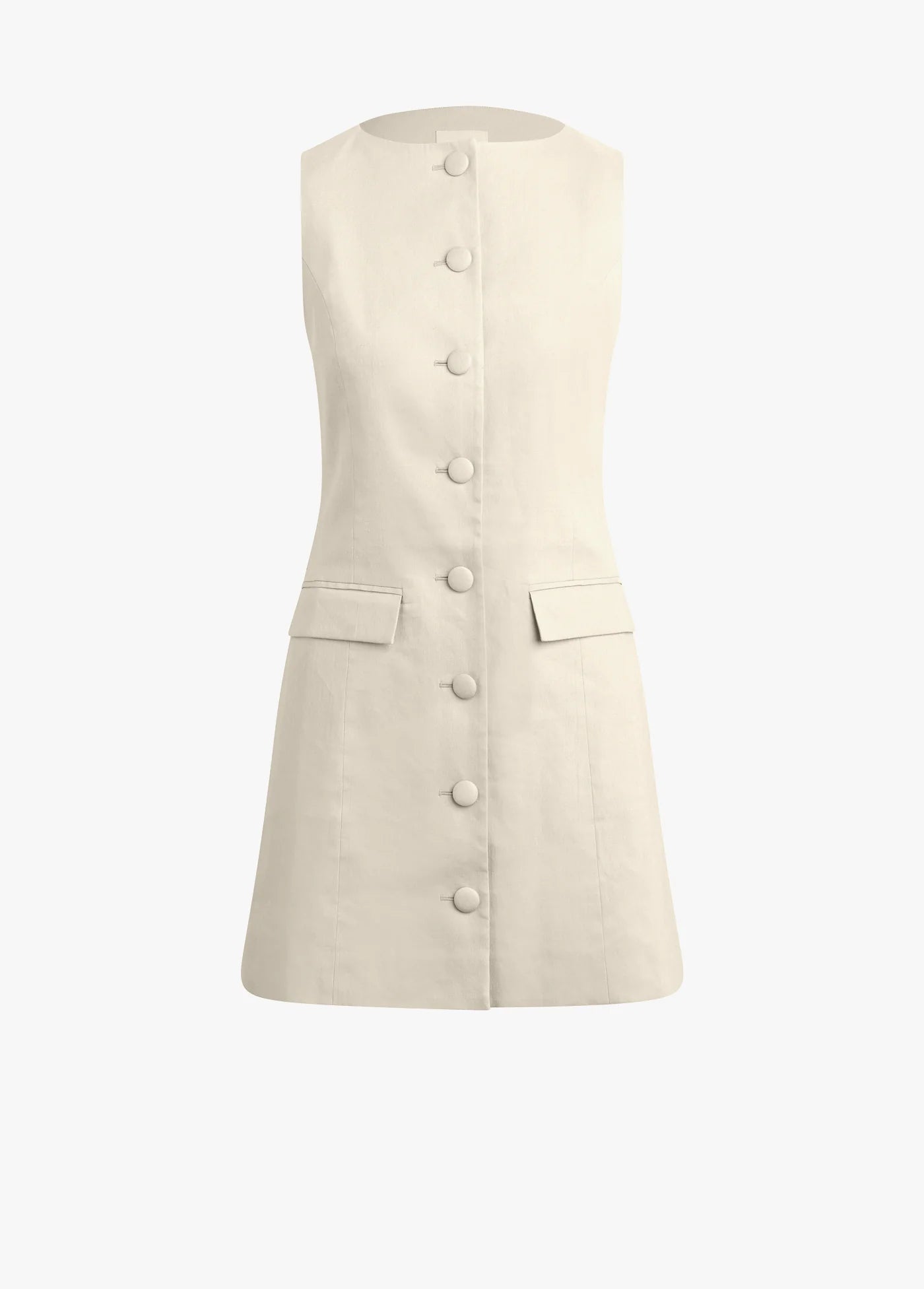 The Cece Linen Dress - Light Khaki