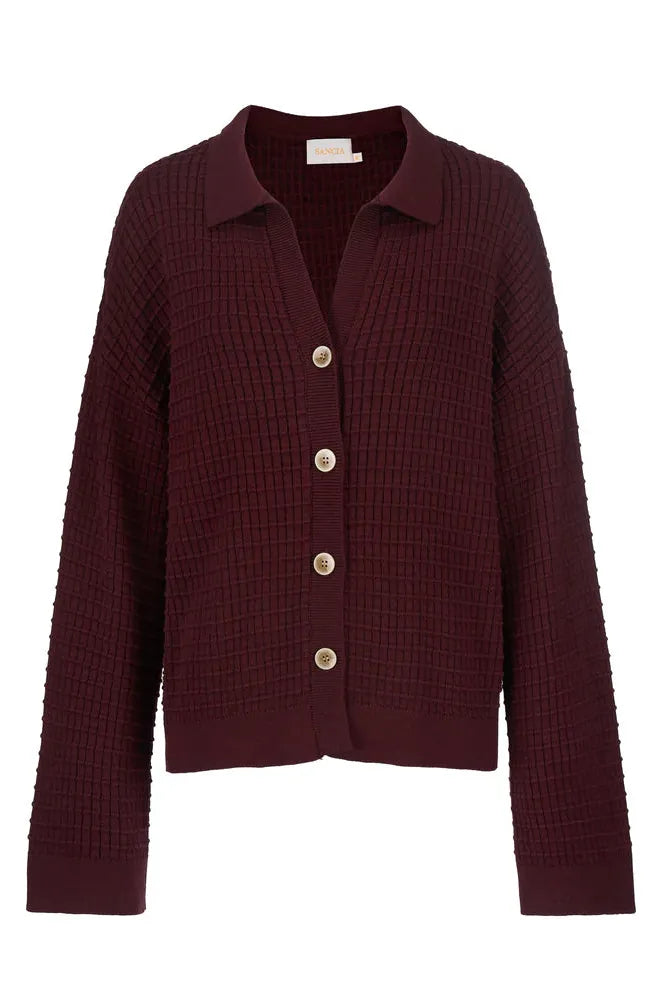 Maroon cardigan from Sanica