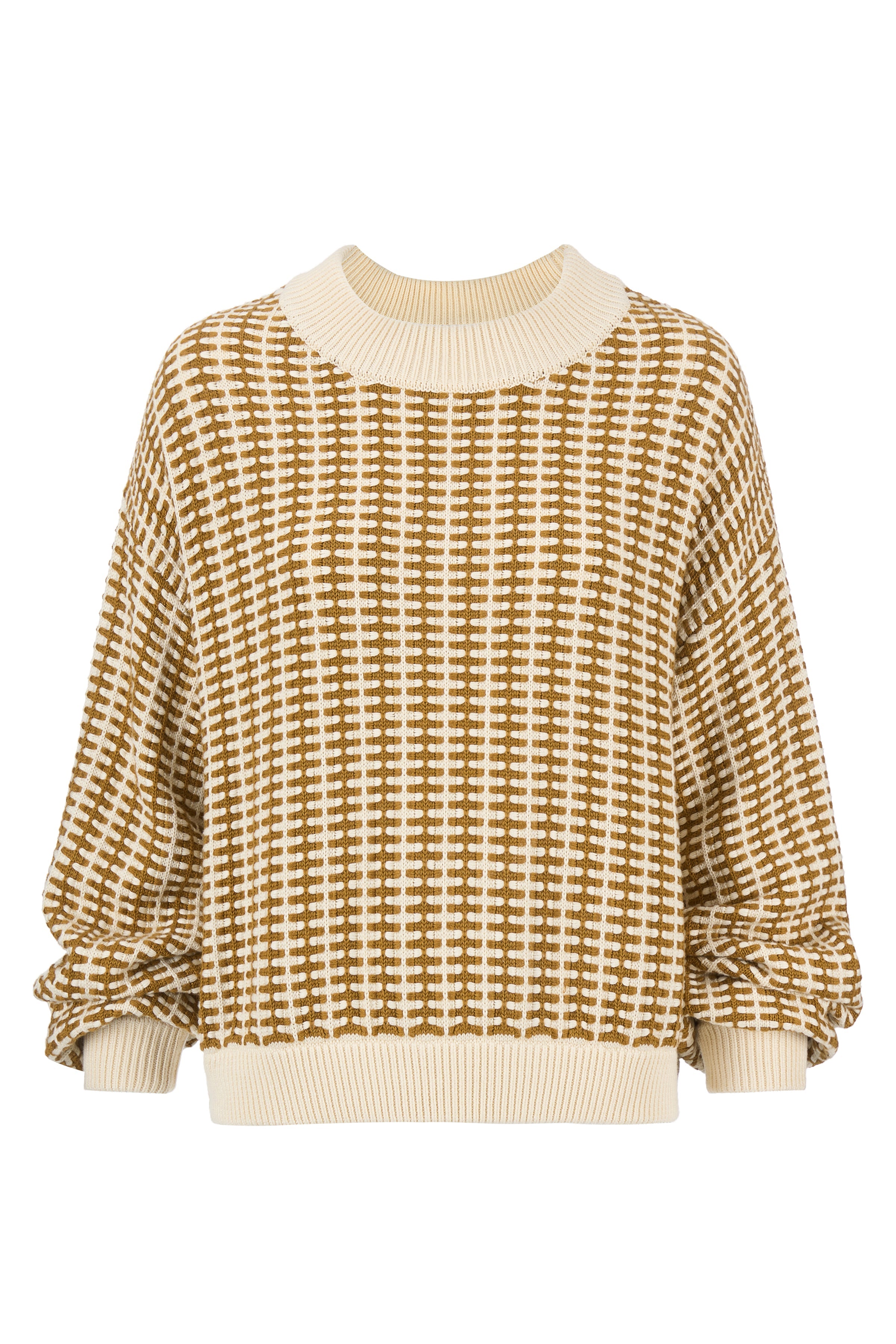 The Ines Knit Jumper - Cream Olive