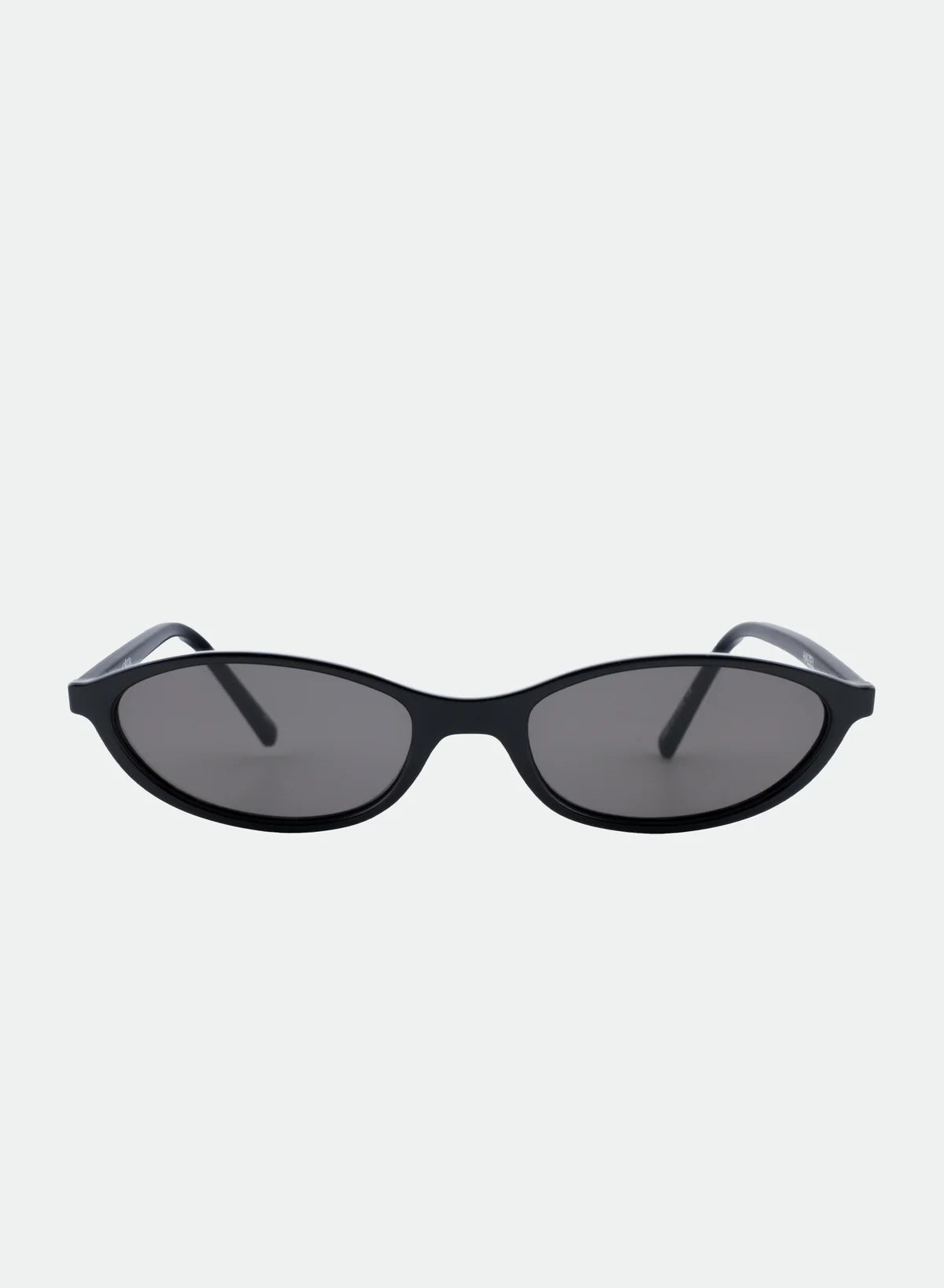OTRA Eyewear Hazel retro-inspired rectangular sunglasses in sleek glossy black with dark smoke lenses.