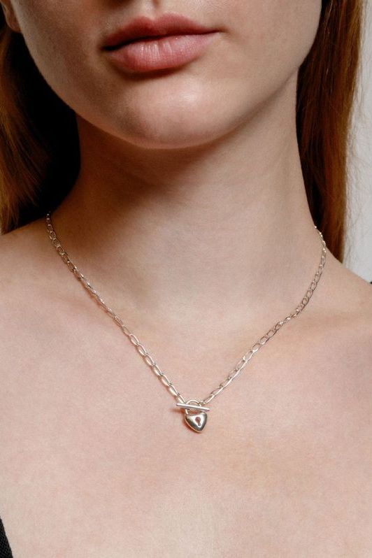 Heart Toggle Necklace - Sterling Silver