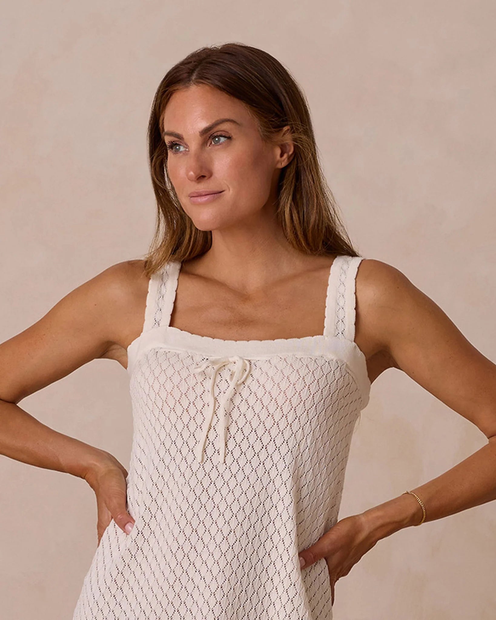 Knit Tank Mini Dress - Ivory