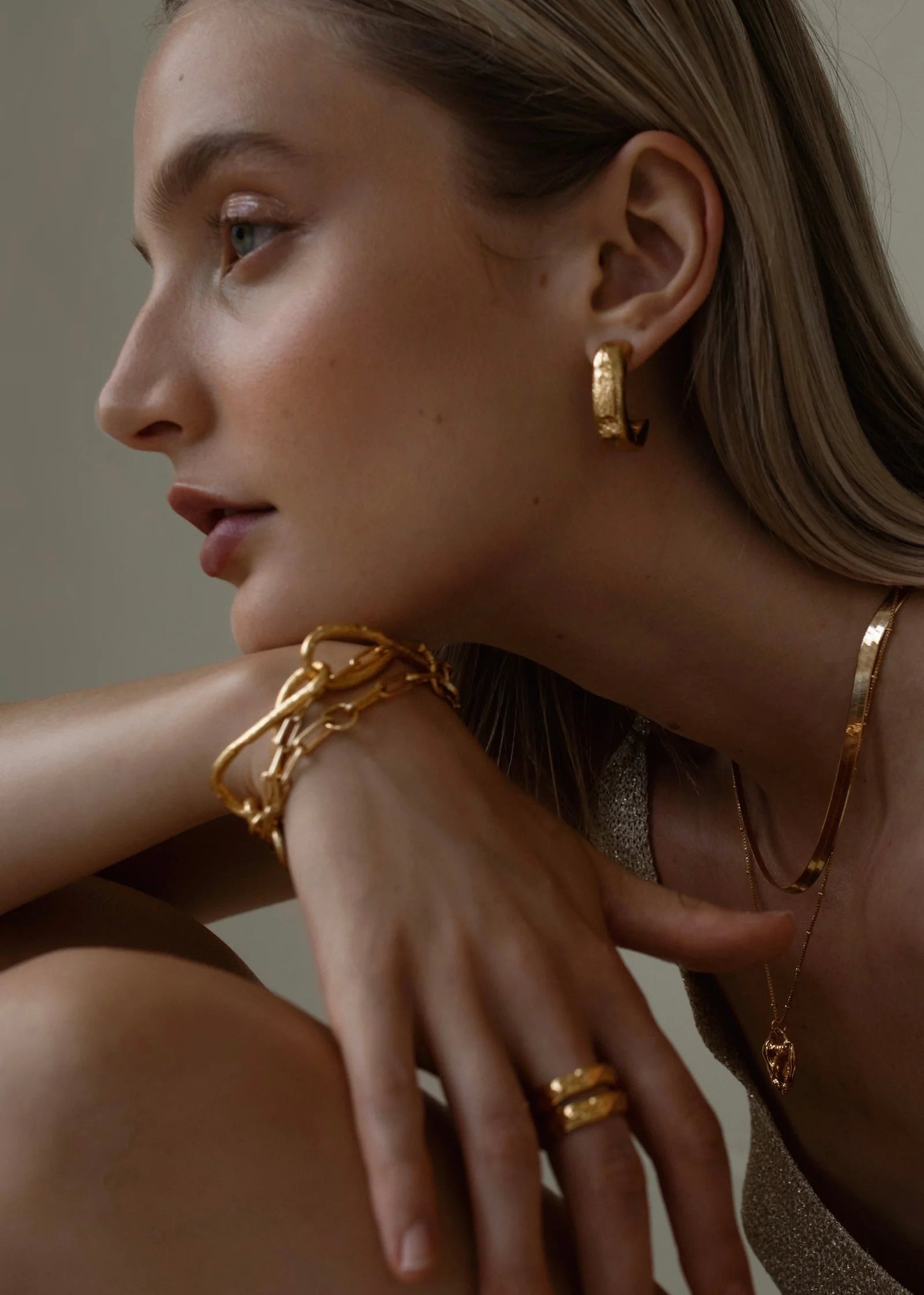 Pamela Card Unveiled Love 24K gold vermeil locket pendant necklace.