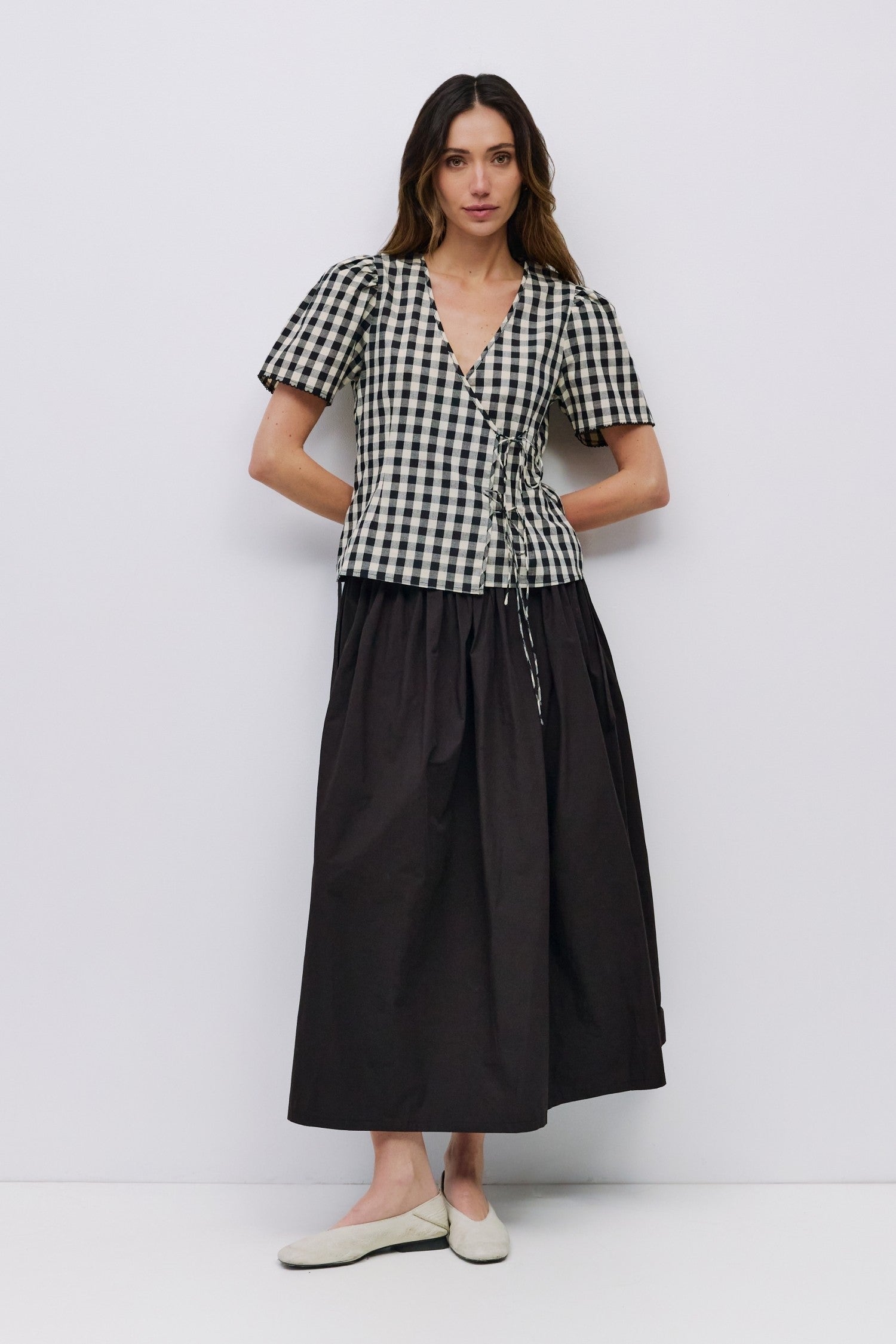The Bridget Top - Cream and Black