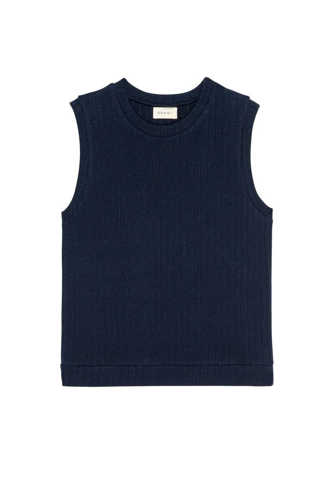 The Sweater Rib Tank - Navy